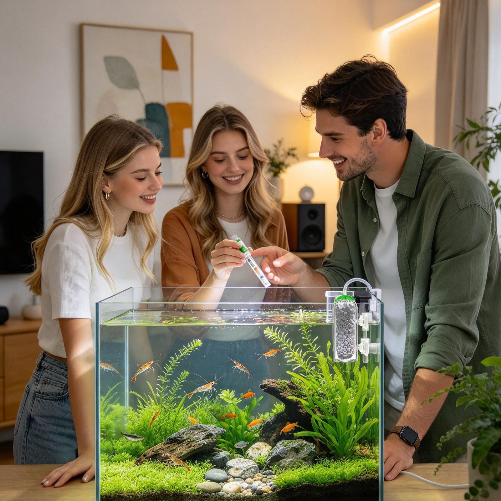 Aquarium Planted Tank Filter - หัวจ่ายอากาศปั๊มตู้ปลา ป้องกันน้ำกระเด็น พร้อมฟิลเตอร์เพิ่มออกซิเจน สำหรับร้านปลูกพืช อุตสาหกรรมการเพาะเลี้ยงสัตว์น้ำ และใช้งานกลางแจ้ง