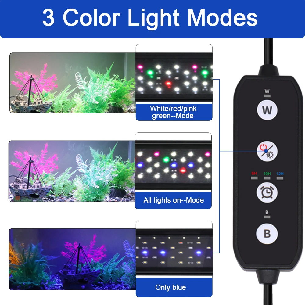 ไฟ LED สำหรับตู้ปลา ปรับความสว - Aquarium Plant Light บทวิจารณ์และราคา