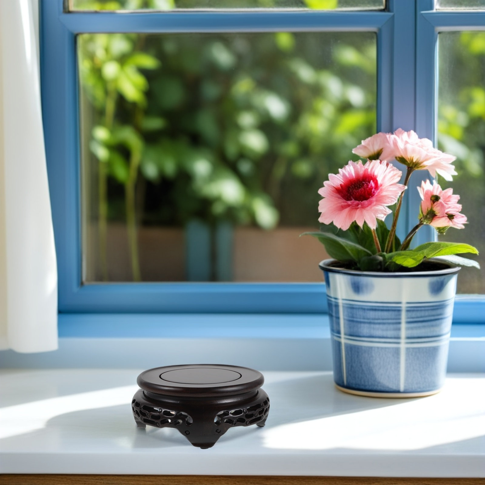 แท่นวางแจกันไม้ทรงกลม ฐานวางแจ - Aquarium Plant Holder บทวิจารณ์และราคา