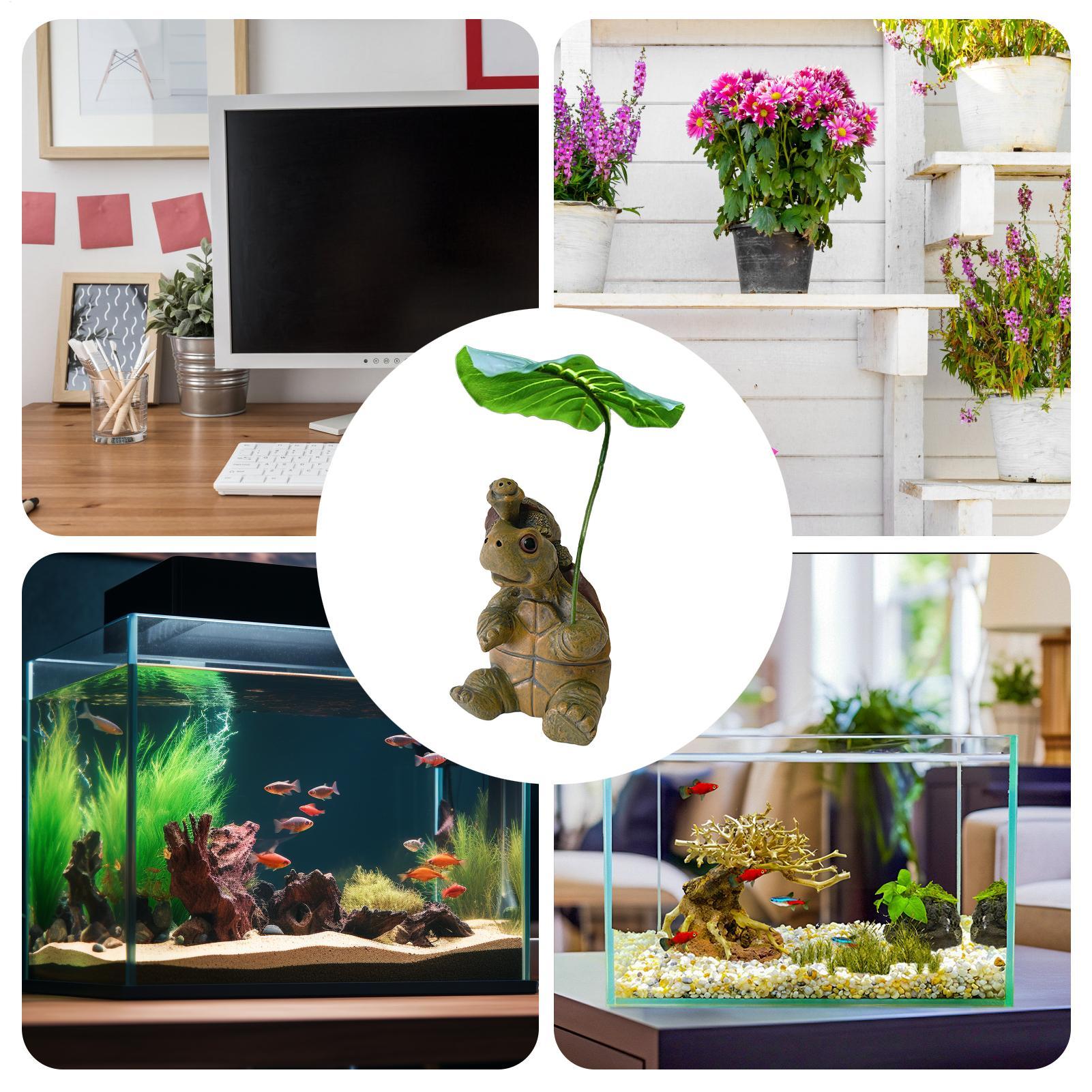 ตุ๊กตาเต่าตกแต่งตู้ปลา รูปปั้น - Plant Aquarium Pot บทวิจารณ์และราคา